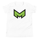 Now your kid can feel like a super hero with our "M" logo youth short sleeve t-shirt