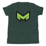 Now your kid can feel like a super hero with our "M" logo youth short sleeve t-shirt
