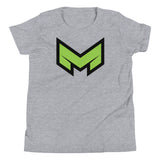 Now your kid can feel like a super hero with our "M" logo youth short sleeve t-shirt