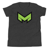 Now your kid can feel like a super hero with our "M" logo youth short sleeve t-shirt