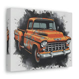 1950s Chevy Truck Splatter - Canvas Gallery Wraps