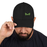 M logo Distressed Dad Hat